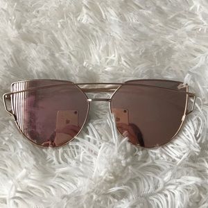 Rose Gold Reflective Sunglasses